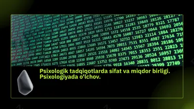 psixologik tadqiqotlarda sifat va miqdor birligi psixologiyada — PPTX
