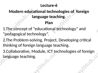 modern educational technologies of foreign language teaching — PPTX