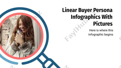 linear buyer persona infographics with pictures — PPTX