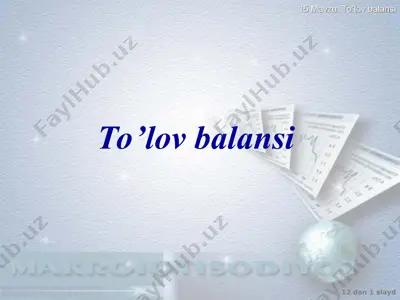 to’lov balansi — PPT