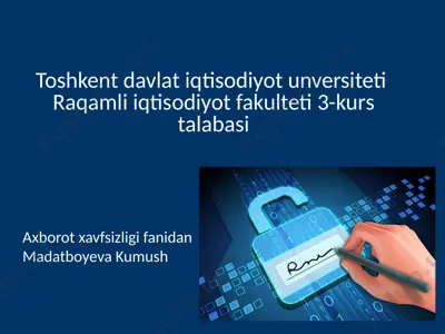 elektron raqamli imzo (eri) — PPTX