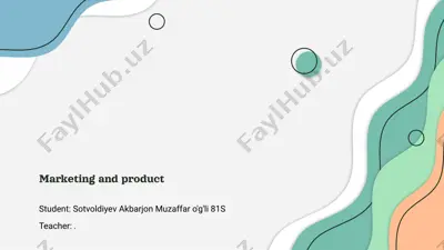 marketing and product — PPTX