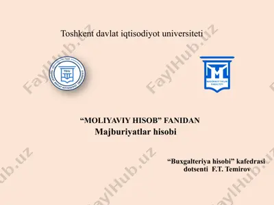 majburiyatlar hisobi — PPTX