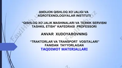 taqdimot materiallari — PPT