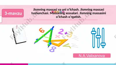 jismning massasi va uni o‘lchash — PPTX