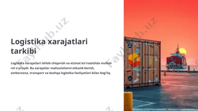 logistika xarajatlari tarkibi — PPTX