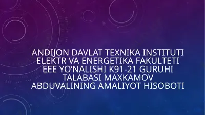 amaliyot hisoboti — PPTX