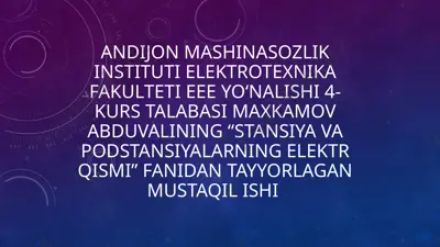 tok transformatorlarining xatoliklari — PPTX