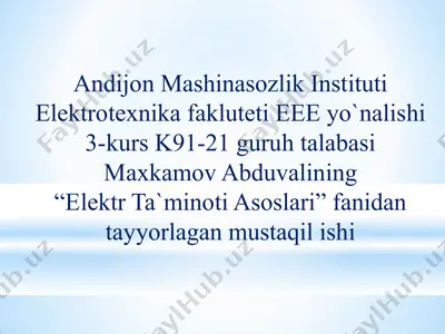 reaktiv quvvat tushunchasi — PPTX