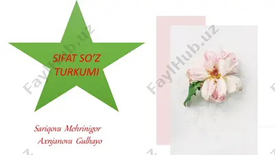 sifat so'z turkumi — PPTX