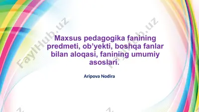 maxsus pedagogika — PPTX