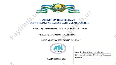 o'zbekiston mintaqalarining ijtimoiy-iqtisodiy rivojlanishini takomillashtirish yo'llari — PPTX
