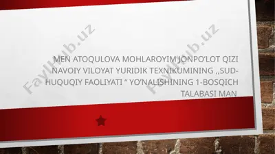 atoqulova mohlaroyim jonpo’lot qizi — PPTX