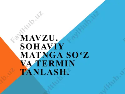 atamashunoslik — PPTX