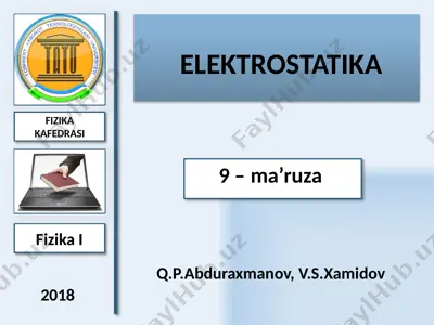 elektrostatika — PPTX