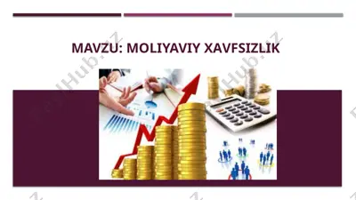 moliyaviy xavfsizlik tushunchasi — PPTX