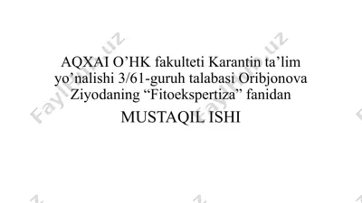 fumigatsiyada foydalaniladigan idishlar — PPTX
