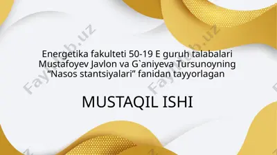 suv ko`tarish mashinalari tarixi — PPTX
