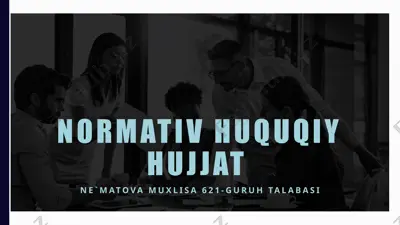 normativ huquqiy hujjat — PPTX