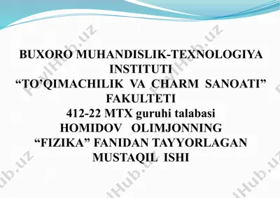 ochiq tizimlarda entropiyaning lokal kamayishi — PPTX