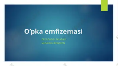 oʻpka emfizemasi — PPTX
