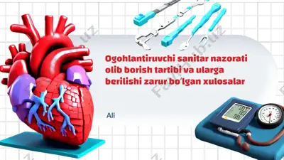 ogohlantiruvchi sanitar nazorati olib borish tartibi va ularga berilishi zarur bo‘lgan xulosalar — PPTX