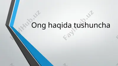 ong haqida tushuncha — PPTX