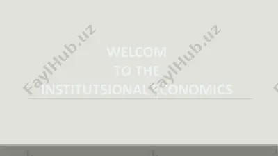 institutional economics — PPTX