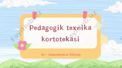 pedagogik texnika kortotekasi — PPTX