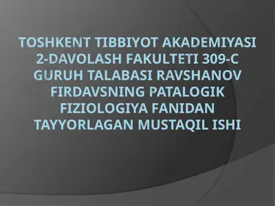 yurak ishemik kasalligi — PPTX