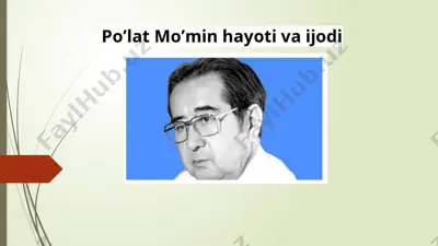 po’lat mo’min tarjimai holi — PPTX