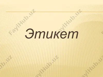 etiket — PPTX