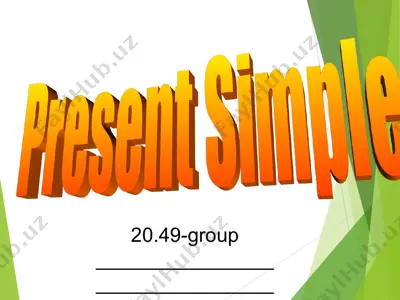 present simple — PPT