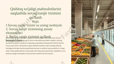 sovuq zanjir tizimi va uning mohiyati — PPTX