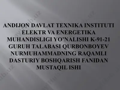 sanoat 4.0 konsepsiyasi va aqlli ishlab chiqarish tizimlari — PPTX