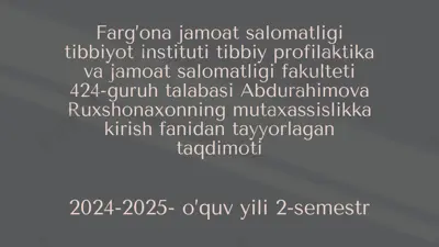 radiatsion gigiyena fani taqdimoti — PPTX