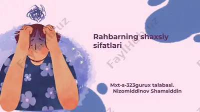 rahbarning shaxsiy sifatlari — PPTX