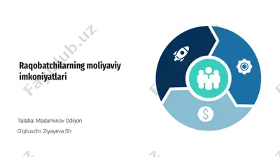 raqobatchilarning moliyaviy imkoniyatlari — PPTX