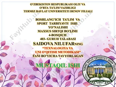 yumshoq o'yinchoq tikish texnologiyasi — PPTX