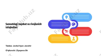 sanoatdagi raqobat va rivojlanish istiqbollari — PPTX