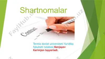 shartnomalar — PPTX