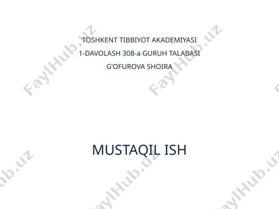 tug’ma kasalliklar — PPTX