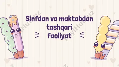 sinfdan va maktabdan tashqari faoliyat — PPTX