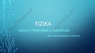 tebranma harakatlar — PPTX