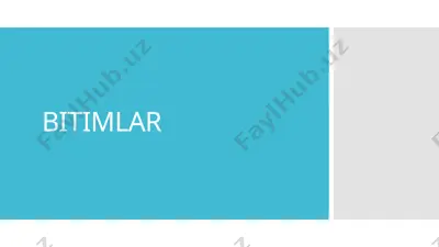 bitimlar — PPTX