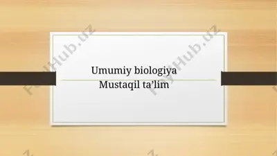 genetika va inson salomatligi — PPTX