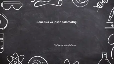 genetika va inson salomatligi — PPTX