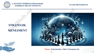 strategik boshqaruvda samaradorlikka erishish formulasi — PPTX