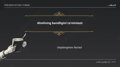 ishsizlikni kamaytirish strategiyalari — PPTX
