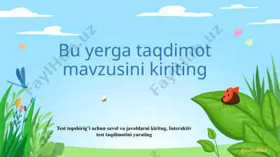 interaktiv test taqdimoti — PPTX